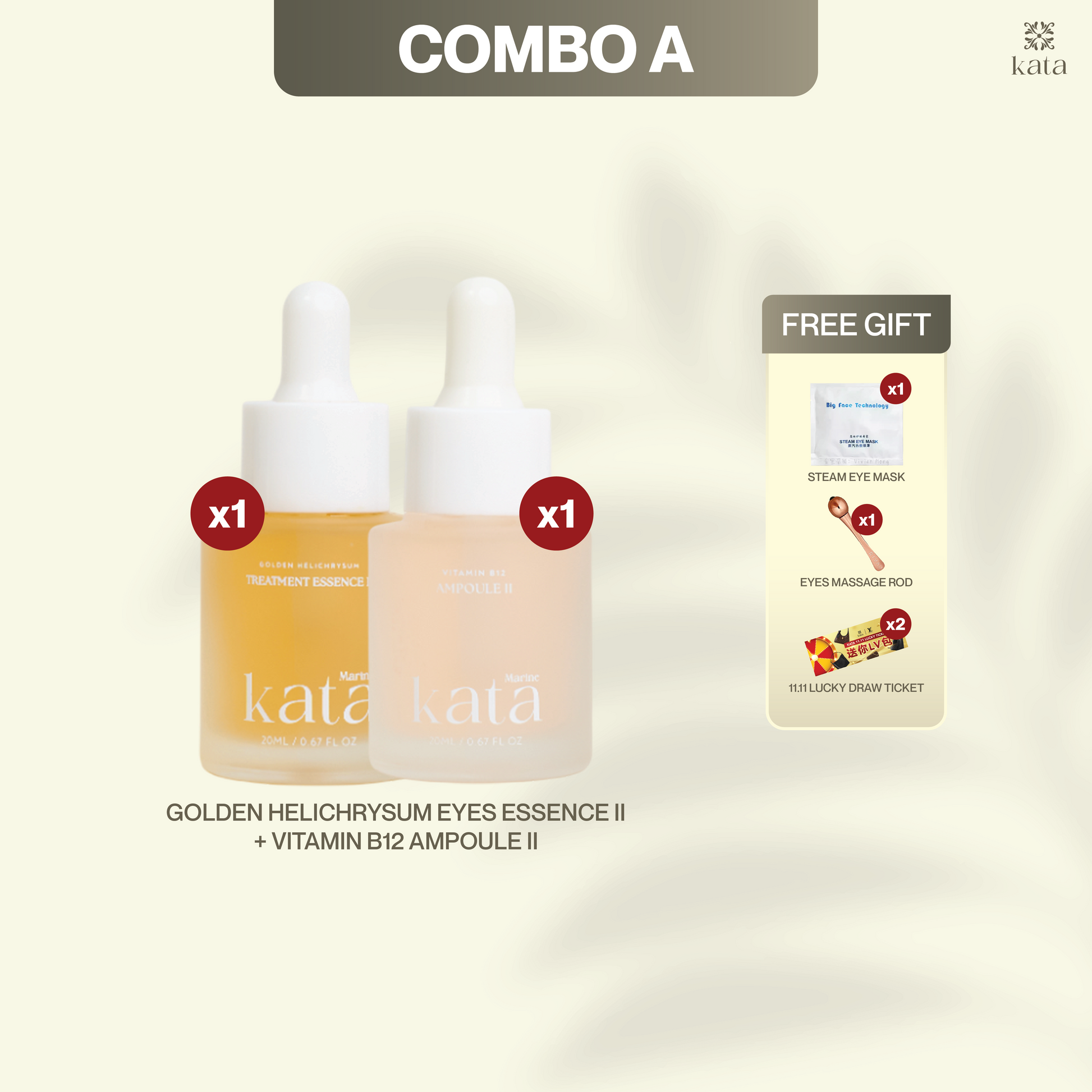 KATA Golden Helichrysum Combo A – complete eye care set for firm and youthful skin
