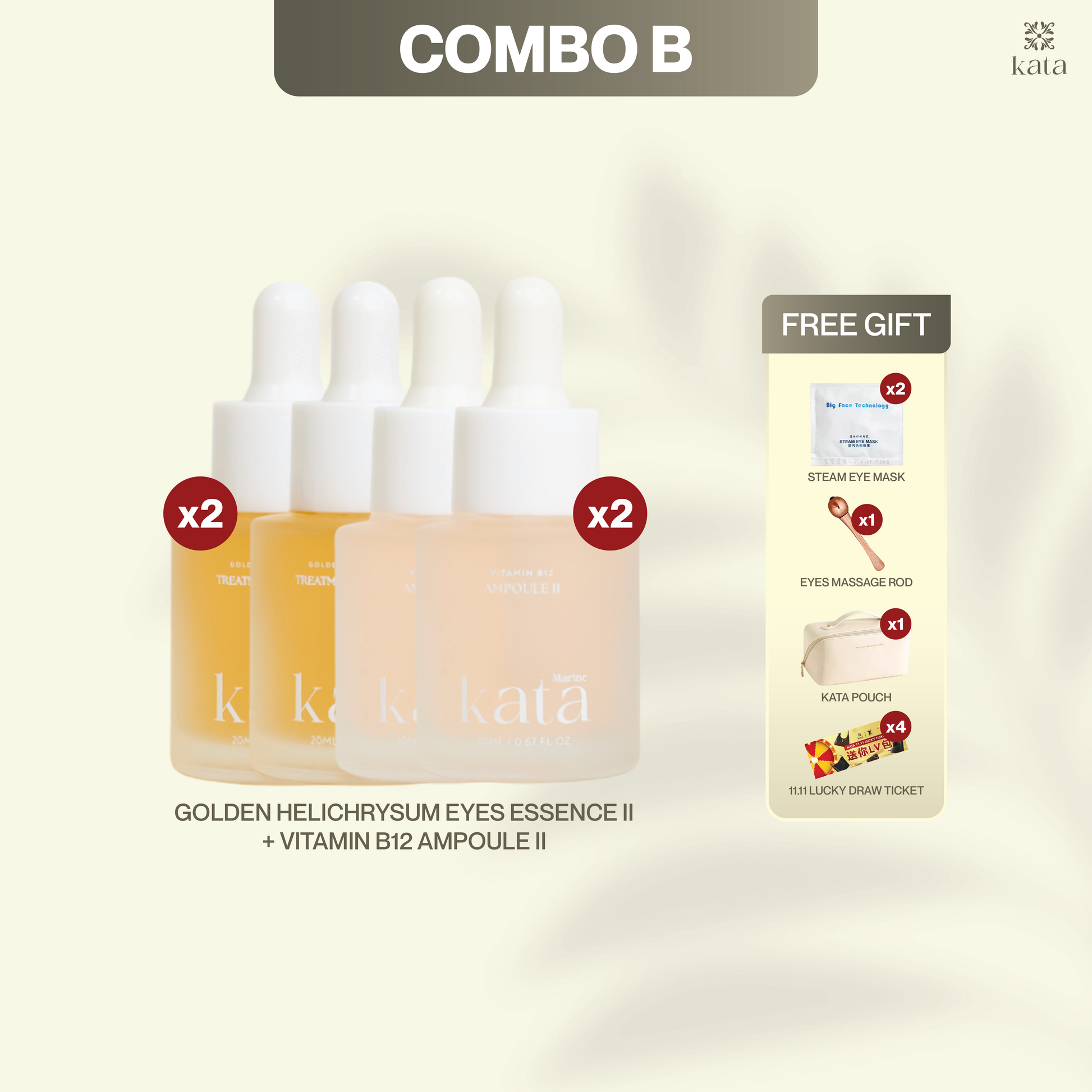 KATA Golden Helichrysum Combo B – intensive treatment for under-eye bags and fine lines